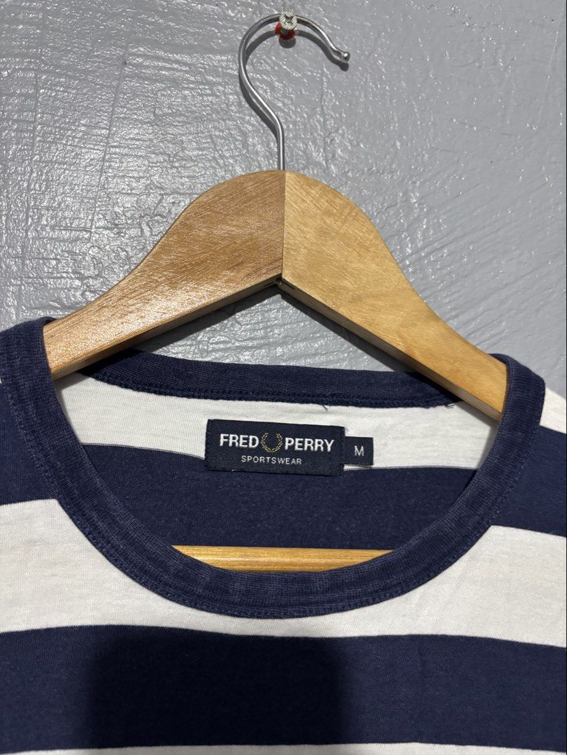 Fred Perry - Stripe Sportswear - Medium (Category: Activewear) located in Cavite. Submitted by playerscollection (Listing ID 1459022541, Image 3). Description: Pit to pit width; 20 length: 27 color rate - 9/10 ₱1500 📩 .