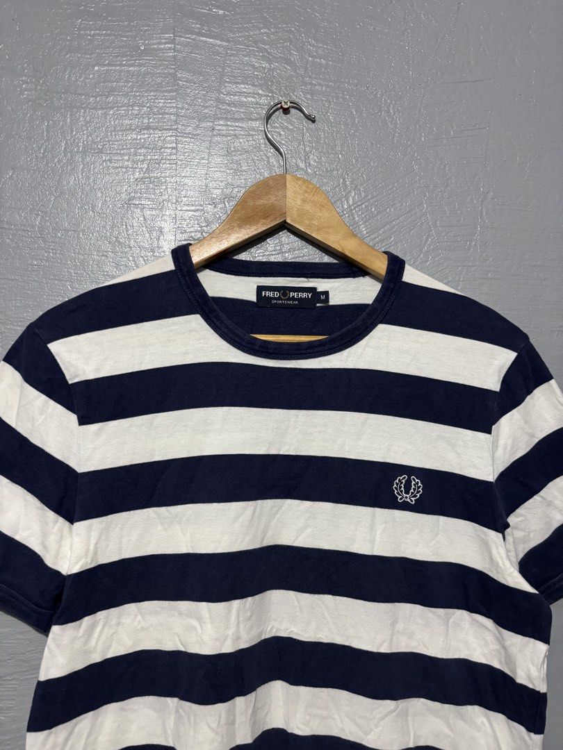 Fred Perry - Stripe Sportswear - Medium (Category: Activewear) located in Cavite. Submitted by playerscollection (Listing ID 1459022541, Image 2). Description: Pit to pit width; 20 length: 27 color rate - 9/10 ₱1500 📩 .