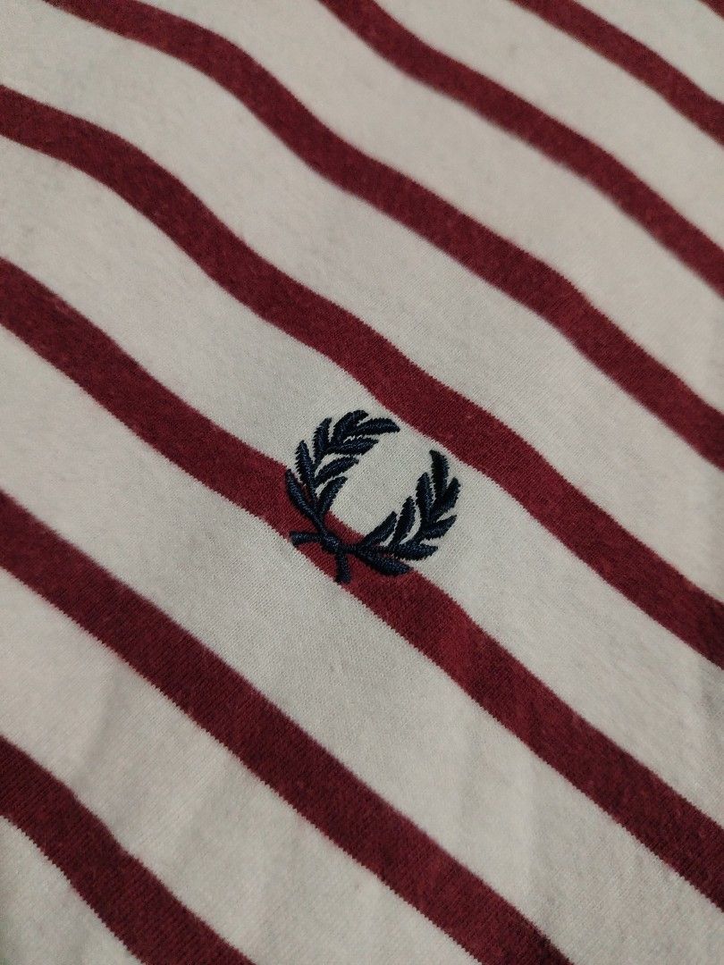 FRED PERRY STRIPE TEE (Category: Tshirts & Polo Shirts ) located in Angeles City. Submitted by ava.collection (Listing ID 1458969987, Image 2). Description: AUTHENTIC/LEGIT EXCELLENT CONDITION GOOD AS NEW 9.8/10 COLOR RATE DM 📩 📍 REMINDERS Please read the item details before purchasing. Color may vary due to lighting. These items are thrifted, so please manage your expectations..