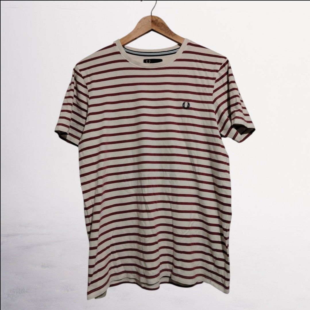 FRED PERRY STRIPE TEE (Category: Tshirts & Polo Shirts ) located in Angeles City. Submitted by ava.collection (Listing ID 1458969987, Image 1). Description: AUTHENTIC/LEGIT EXCELLENT CONDITION GOOD AS NEW 9.8/10 COLOR RATE DM 📩 📍 REMINDERS Please read the item details before purchasing. Color may vary due to lighting. These items are thrifted, so please manage your expectations..