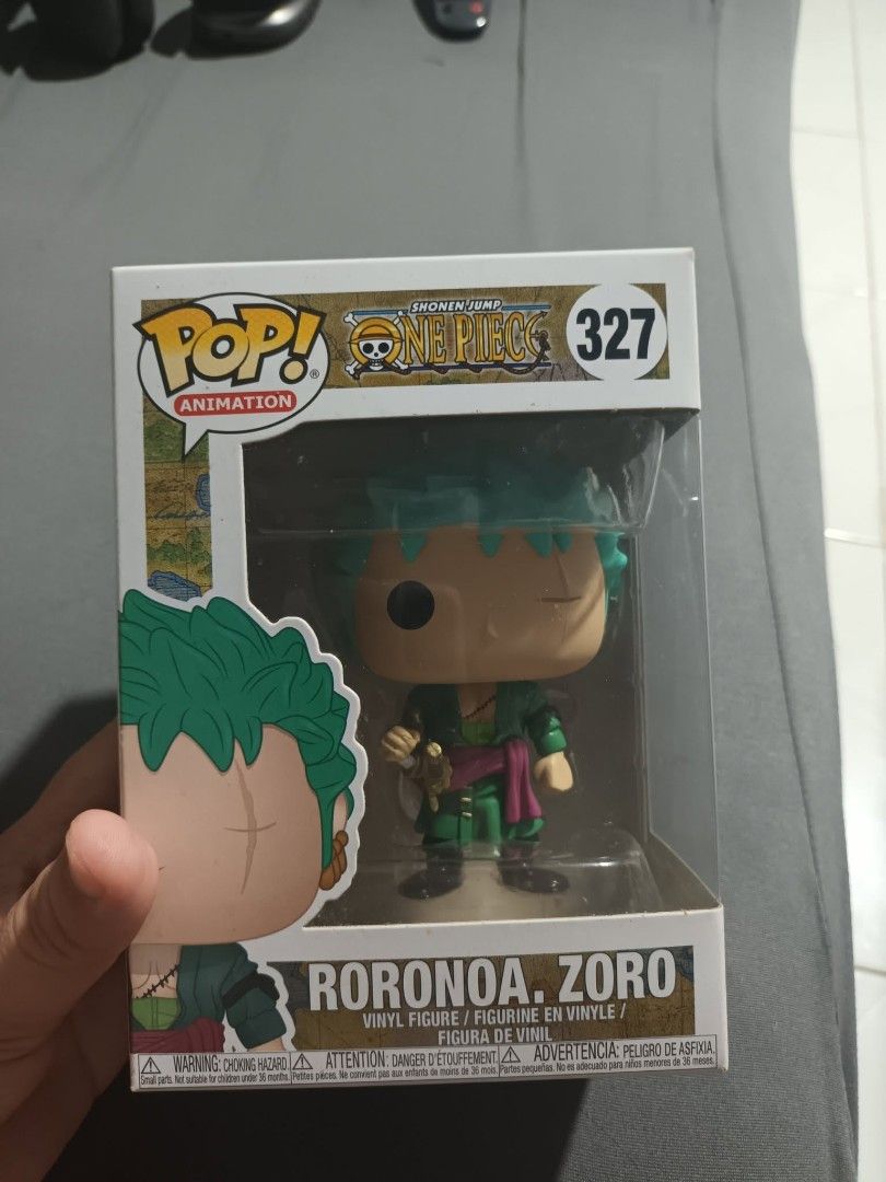 Funko Pop Animation One Piece Roronoa Zoro Figures (Category: Figurines & Statues) located in Abucay. Submitted by moonlitnook_bookshop (Listing ID 1458983208, Image 2). Description: Selling multiple Funko Pop figures of Roronoa Zoro from One Piece. Includes numbers 1775, 327, 923, and 2391. Also includes Stitch as Beast, number 1459. All figures are in their original boxes. Great collectibles for any fan..