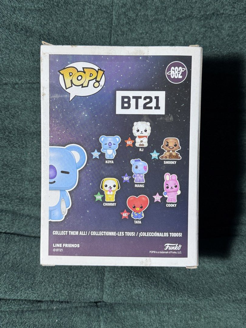 Funko Pop BT21 Koya 682 Vinyl Figure (Category: Designer & Blind Box Toys) located in Manila. Submitted by goldieluvks (Listing ID 1459021144, Image 3). Description: ⬇️ PLEASE READ DESCRIPTION ⬇️ lfb wts Funko Pop BT21 Koya 682 Vinyl Figure - authentic, licensed merch - pre-loved, mint condition PAYMENT METHOD 💵 - only accepting upfront payments through GCash or MariBank HOW TO RECEIVE? 🤔 - Meet up: Mall of Asia (MOA) or any LRT 1 station TBD (