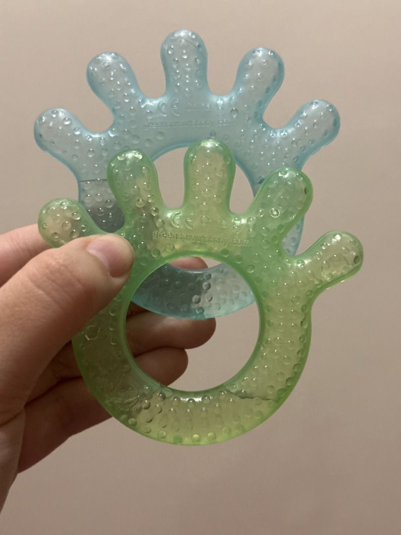 Green Sprouts Baby Cool Everyday Teethers (2 pack - Green & Blue) (Category: Infant Playtime) located in Makati City. Submitted by travelfinds34611 (Listing ID 1458977102, Image 3). Description: GREAT CONDITION. USED 1-2x ONLY Green Sprouts Baby Cool Everyday Teethers (2 pack - Green & Blue) - Set of two baby teethers - Colors: Blue and Green - can be chilled in the fridge to soothe sore gums - Textured surface - Designed for easy grip by little 