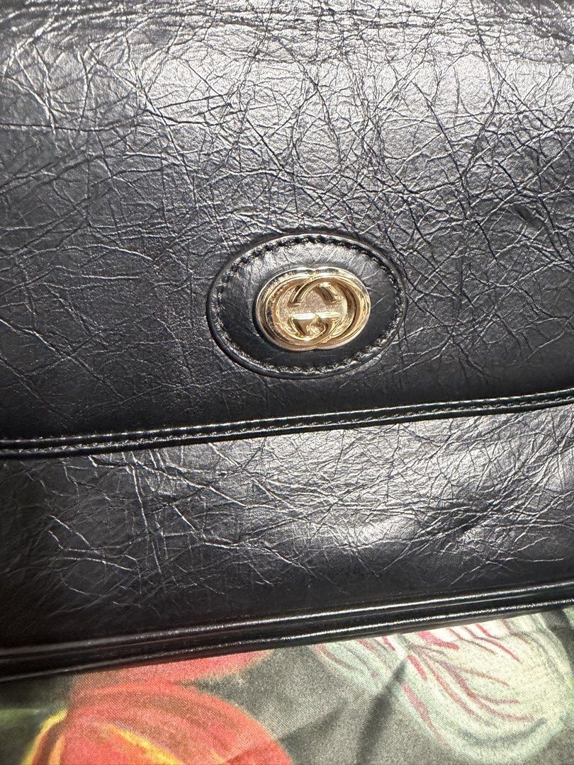 Gucci Black Leather Crossbody Bag (Category: Luxury Bags & Wallets) located in Antipolo. Submitted by declutteringirlie0317 (Listing ID 1459012728, Image 2). Description: - Authentic Gucci black leather crossbody bag - Features iconic GG logo hardware on the front flap - Secure zipper closure inside - Adjustable strap for comfortable, customized wear - Ideal for everyday use - Comes with original Gucci dust bag -Bought from Japan seller.