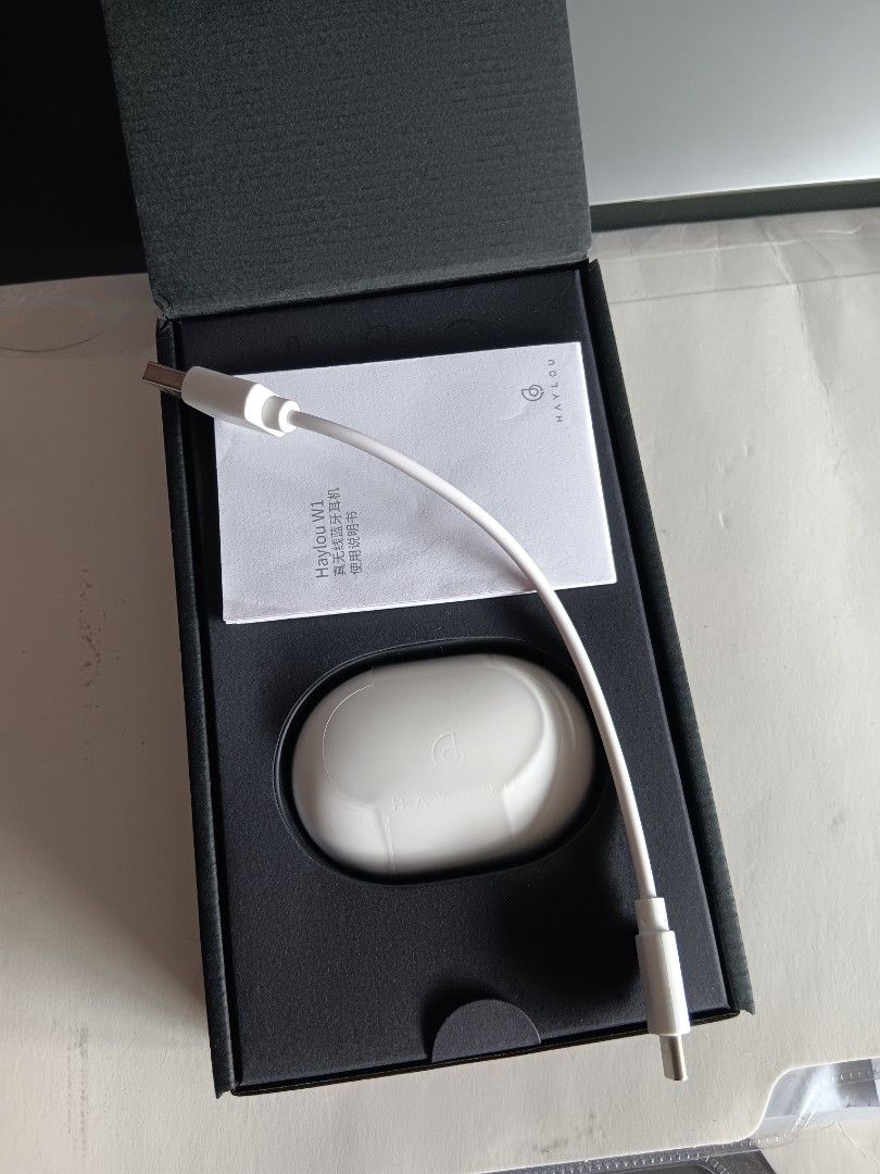 Haylou W1 True Wireless Earbuds (White) (Category: Earphones) located in Paranaque City. Submitted by mykazuha (Listing ID 1458994137, Image 2). Description: For sale: Haylou W1 Wireless Earbuds. White variant. Bought Nov 15, 2024 for Php 1,331. Still working. Comes with wire (to charge earbuds case). Has few dirty marks sa case, no marks sa earbuds. Good condition. Selling for Php 1,000. Will benefit my lola with her cancer funds! 🩷 mop: gotyme