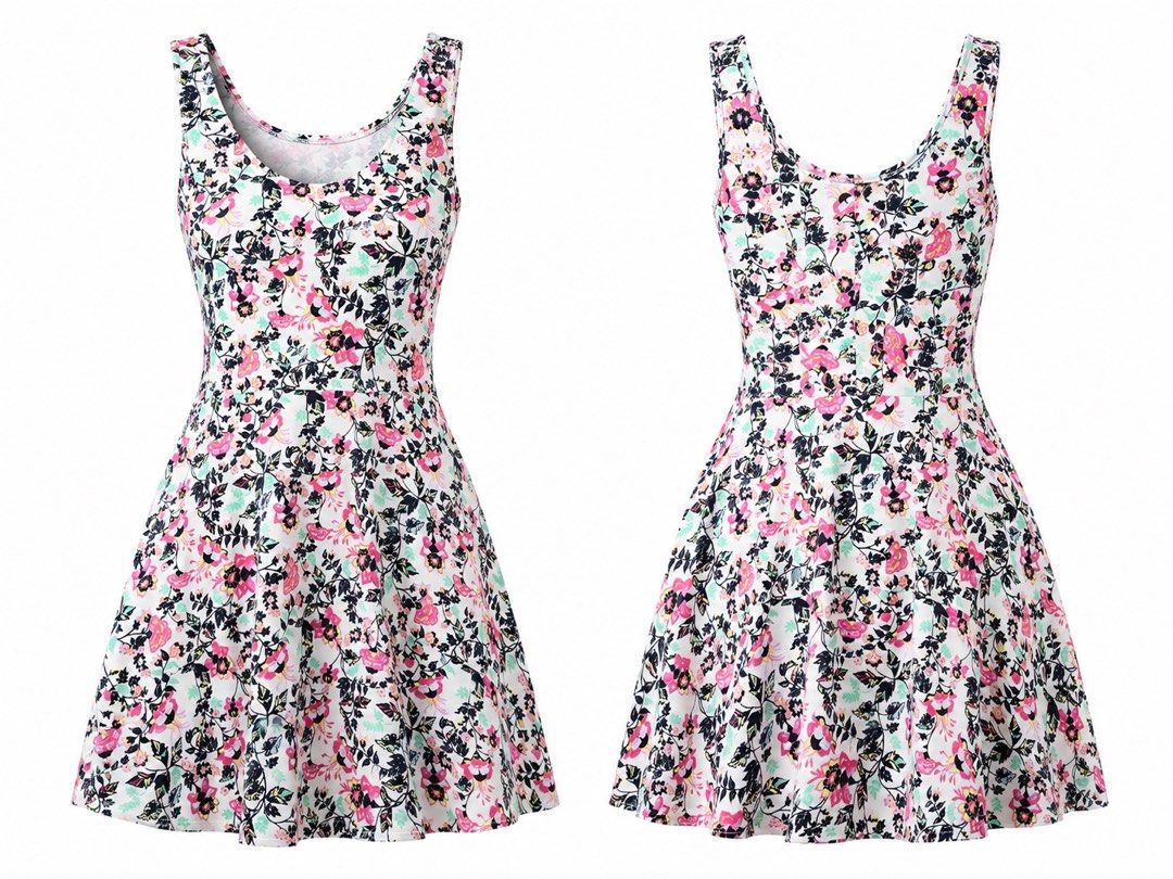 H&M (DIVIDED) Skater Dress (Category: Dresses) located in Cabuyao City. Submitted by linn_archives (Listing ID 1458906414, Image 1). Description: size: S w: 25-28 in. l: 31 in. Note: Used once only. Good as new, high quality fabric..