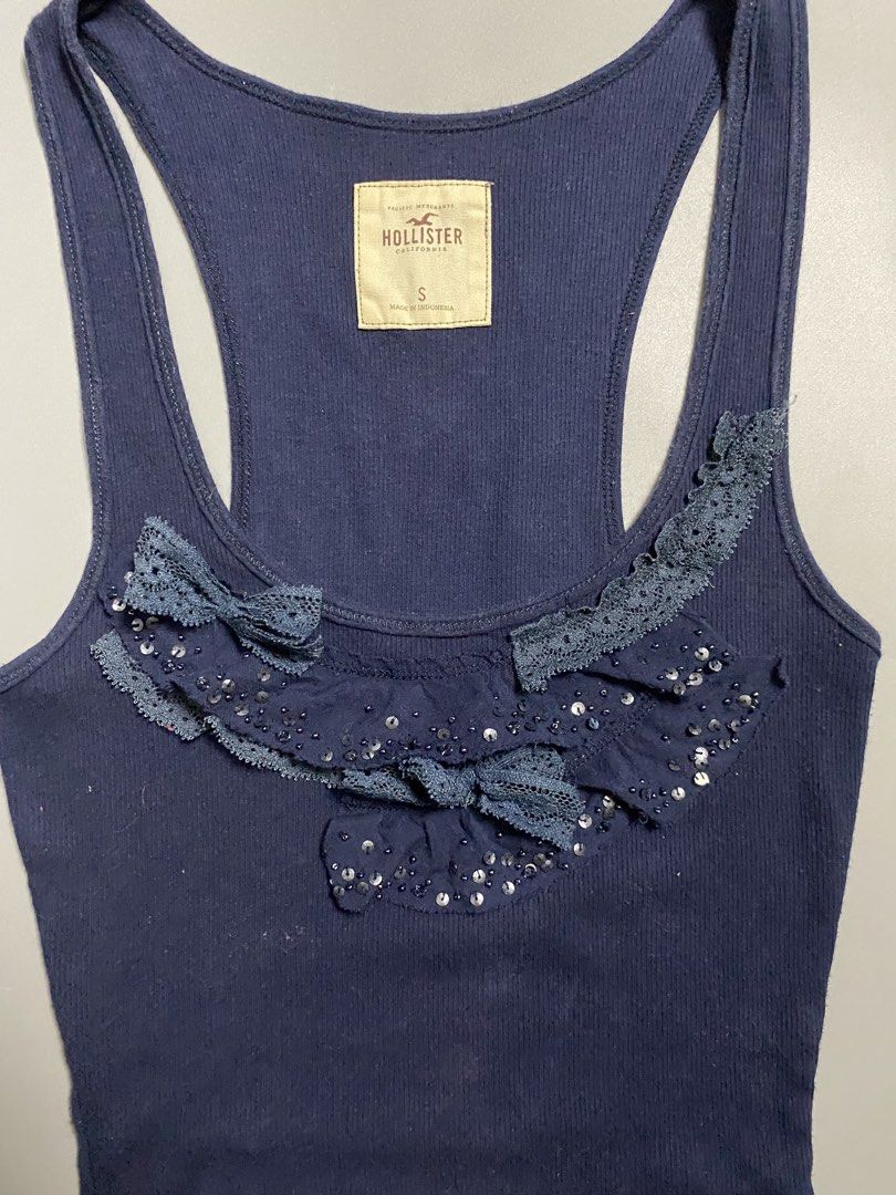 Hollister Laced Y2k Tops (Category: Sleeveless) located in Iloilo. Submitted by anything_goesph (Listing ID 1459019083, Image 2). Description: fits small see photos for details.