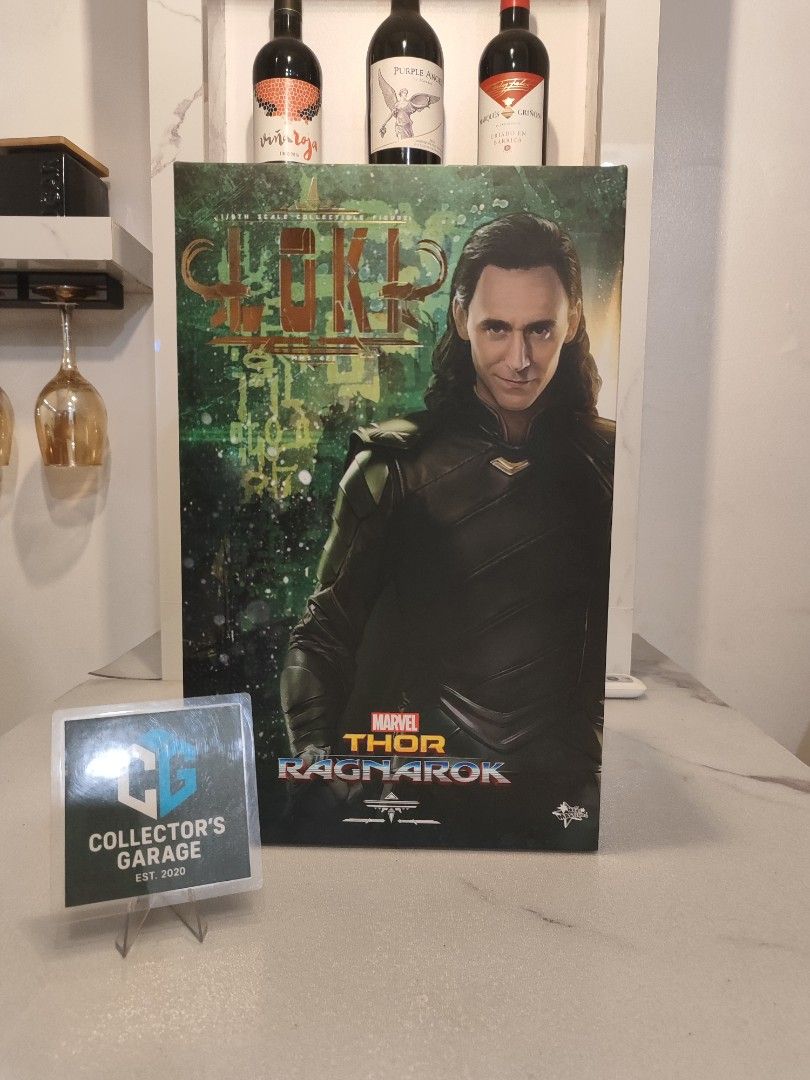 Hot Toys Loki Ragnarok (Category: Figurines & Statues) located in Manila. Submitted by collectorsgarage.ph (Listing ID 1459048658, Image 1). Description: Hot Toys Loki Ragnarok Price: P5,800 Condition: BIB (Back in Box) Common flaking issues see pics for reference Missing Tesseract Payment Method 💵: Gcash, Bank transfer, Maribank Delivery Method 🚚: LBC, J&T, Lalamove, Grab Shipping fee to be paid by the buyer.