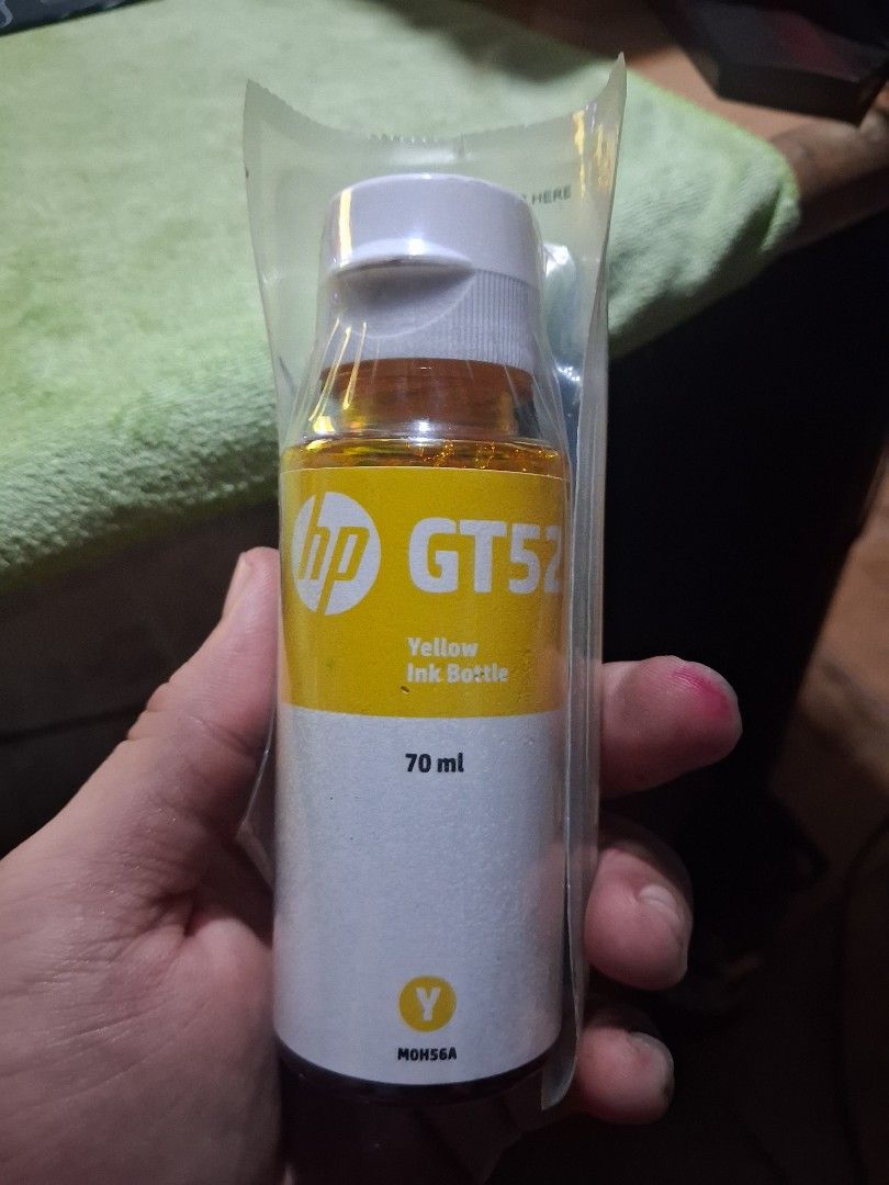 HP GT original ink bottles sealed (Category: Printers, Scanners & Copiers) located in Mandaluyong City. Submitted by eyji569 (Listing ID 1459028018, Image 1). Description: Set 1500 non negotiable 1 Yellow Ink Bottle - 320 2 Pink Ink Bottle - 300 1 Blue Ink Bottle - 320 1 Black Ink Bottle - 310.