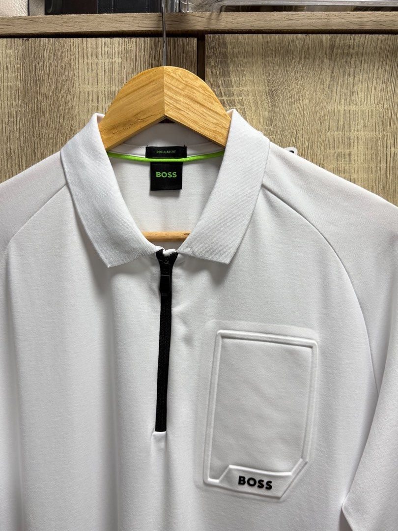 Hugo Boss Polo Shirt (Category: Activewear) located in Cavite. Submitted by akeisha0412 (Listing ID 1458912731, Image 2). Description: Hugo Boss Polo Shirt Size Large W-22 L-28 Brand New Condition Brand New Condition 2,800.
