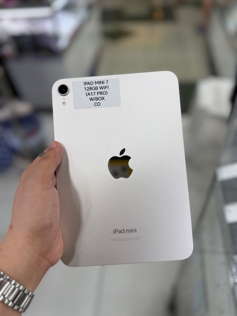 Ipad MINI 7 128GB 97BH no issues wifi only (Category: iPad) located in San Juan City. Submitted by najihahtelecomshop2018 (Listing ID 1459015290, Image 2). Description: Legit Store | Original unit FOR SALE | TRADE / SWAP ▫️INSTALLMENT thru: 🔸Credit Card (straight / installment) 🔸Ggives / Gcredit + 6% interest 🔸Spay Later + 6% interest (RFS: Buy and Sell any kinds of Gadgets) Description: iPhone 15 Pro Ipad MINI 7 128GB Wifi only No hidden Issu