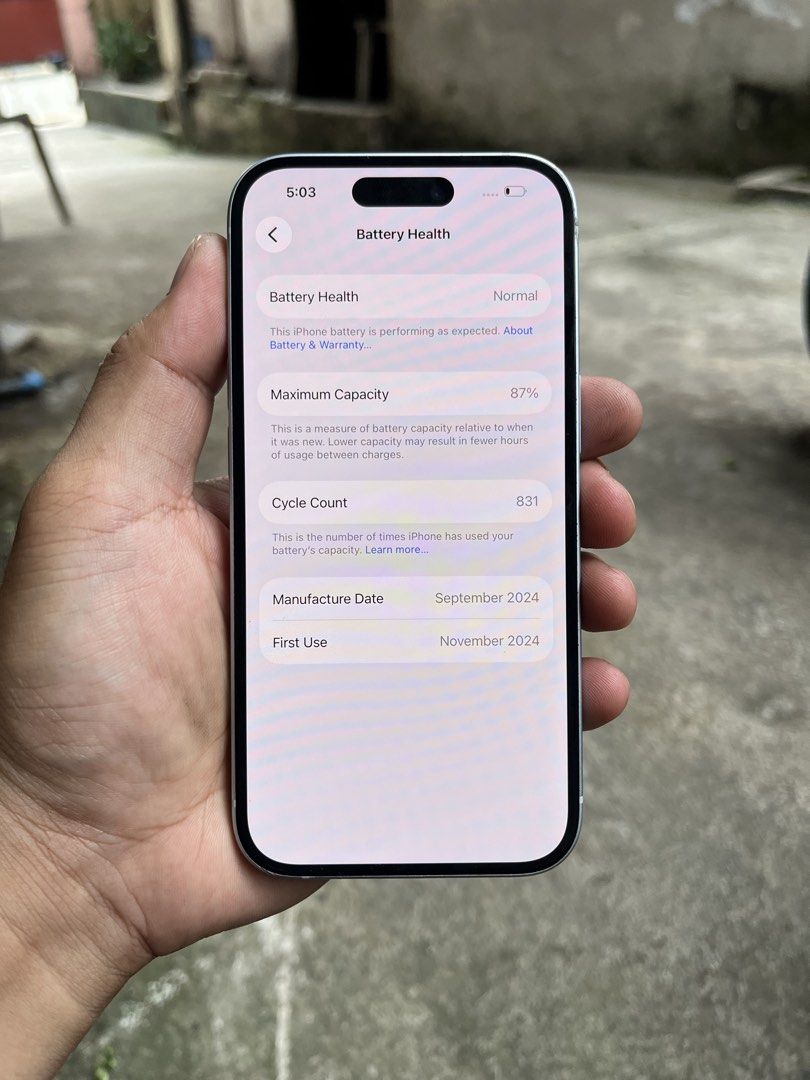 IPHONE 15 BLUE 128GB 87BH (Category: iPhone 15 Series) located in Rizal. Submitted by russel25 (Listing ID 1459021493, Image 3). Description: IPHONE 15 BLUE 128GB 87BH 831CC NTC APPROVE LOCAL VARIANT FACTORY UNLOCK UNIT CASE ONLY ISSUE: DENTS, SCRATCHES SA SCREEN, PAINT CHIPS (PM SA PHOTOS) ANTIPOLO LOC CAN DO MEET UPS.