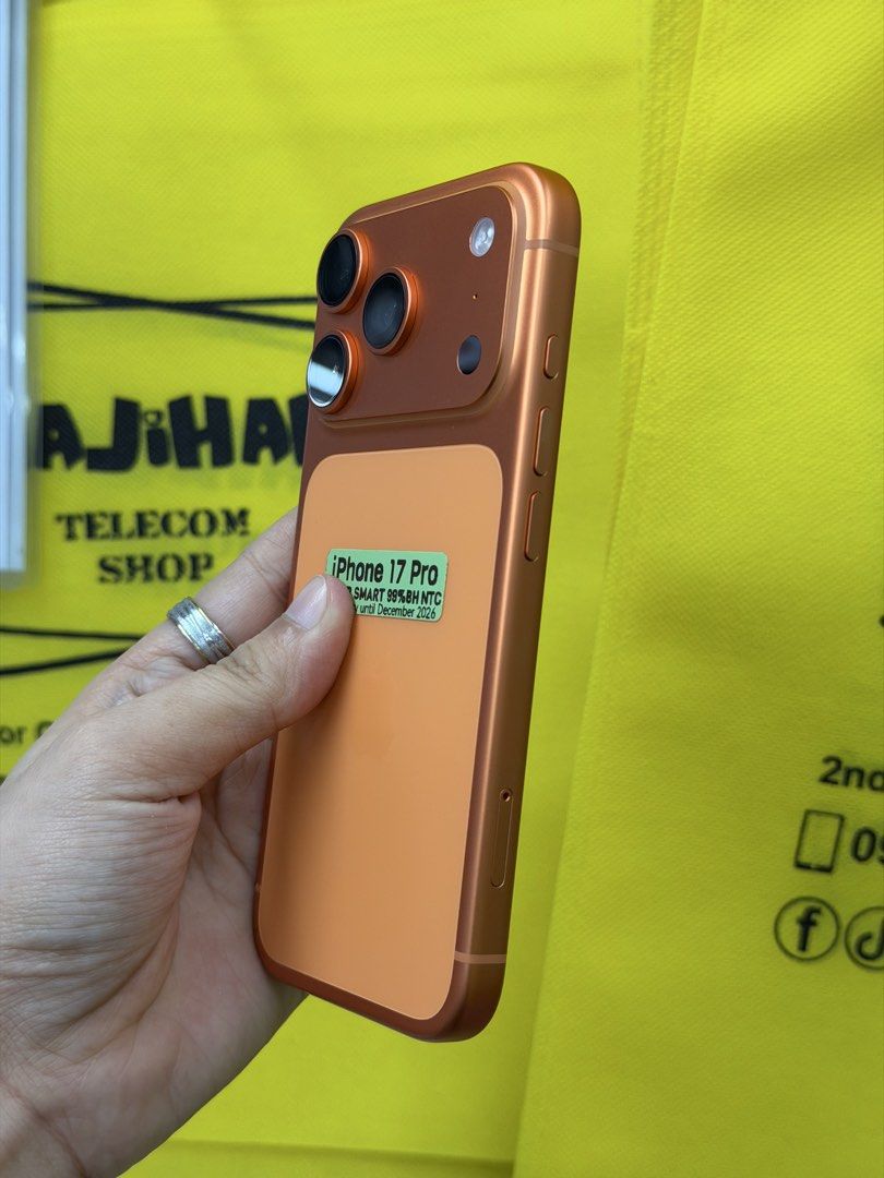 Iphone 17 Pro 256GB smartlocked no issues Under warranty NTC (Category: iPhone 17 Series) located in San Juan City. Submitted by najihahtelecomshop2018 (Listing ID 1459020873, Image 3). Description: Legit Store | Original unit FOR SALE | TRADE / SWAP ▫️INSTALLMENT thru: 🔸Credit Card (straight / installment) 🔸Ggives / Gcredit + 6% interest 🔸Spay Later + 6% interest (RFS: Buy and Sell any kinds of Gadgets) Description: iPhone 17 Pro 256GB ( othe