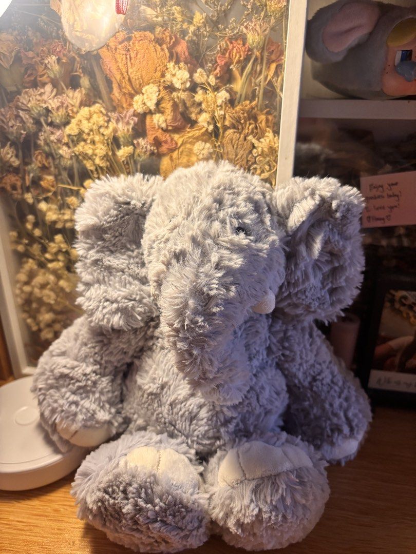 Jellycat Medium Elephant (Category: Plushies & Soft Toys) located in Manila. Submitted by chlstnz (Listing ID 1459019426, Image 1). Description: REPOSTED - [RETIRED] Jellycat Rollo Elephant (Medium) - Complete labels —dm me for pics - RFS: downsizing my collection - For meetups, around España, Manila only - Well-loved, see last pic for flaw Still negotiable! Pm me 💗.