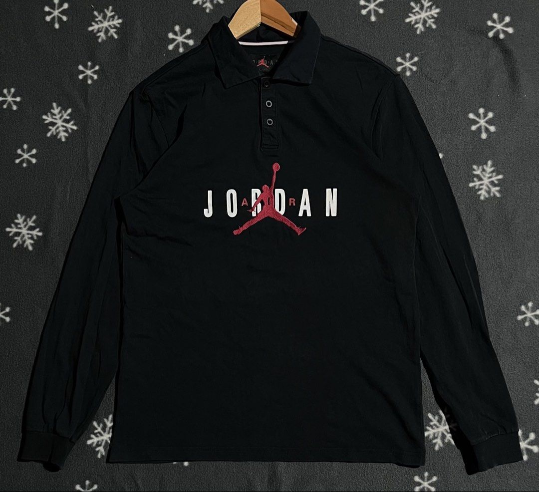 Jordan Polo Sweatshirts (Category: Tshirts & Polo Shirts ) located in Maribojoc. Submitted by nayer (Listing ID 1459050253, Image 1). Description: Air J0rd4n SS23 Jumpman Logo Polo Shirt ‘Black’ Embroidered Jumpman Logo Excellent 9.8/10 color rate Medium on tag AD: W20 * L28.5.