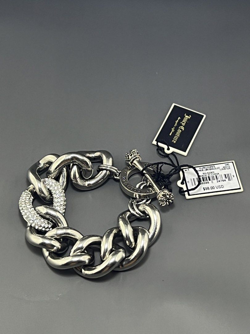 Juicy Couture Silver Pave Link Toggle Bracelet (Category: Bracelets) located in Imus. Submitted by yusonad (Listing ID 1458938218, Image 3). Description: Authentic Vnds With price tags With replacement box.