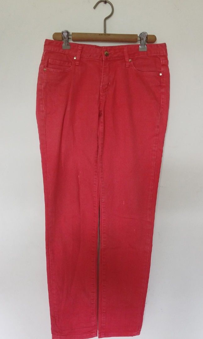 Kate Spade Rose red Pants (Category: Other Bottoms) located in Batangas. Submitted by thriftshop_izy15 (Listing ID 1458821436, Image 2). Description: PRODUCT DETAILS Brand: Kate Spade Size: 28 Waist size: 30" Rise: 9" Length: 37" Color: Rose red Fabric: Non stretch Condition: Used item but still in good condition. If you have any inquiries regarding item/s feel free to contact me in this #09776108045.