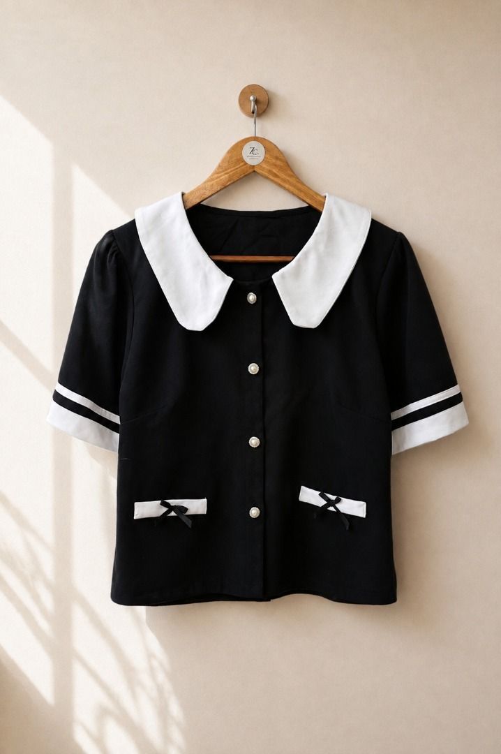 Korean Top (Category: Blouses) located in Baguio. Submitted by zakeeyaclo (Listing ID 1458952990, Image 1). Description: S-M ₱150.
