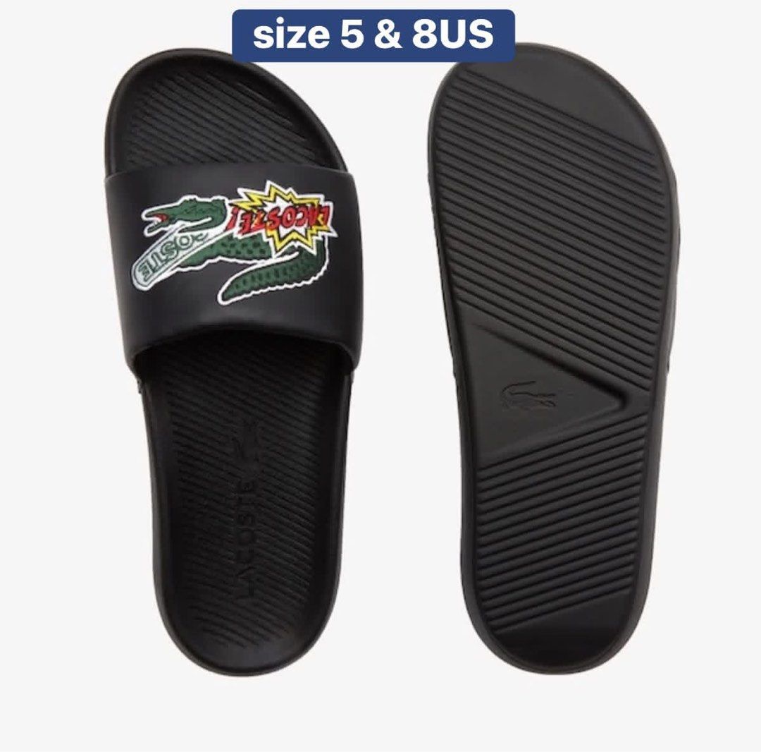 Lacoste slides (Category: Slippers & Slides) located in Quezon City. Submitted by ohitsnhalen (Listing ID 1458947955, Image 3). Description: 2500-3000 php With size per pic Fixed No cod Cavite.