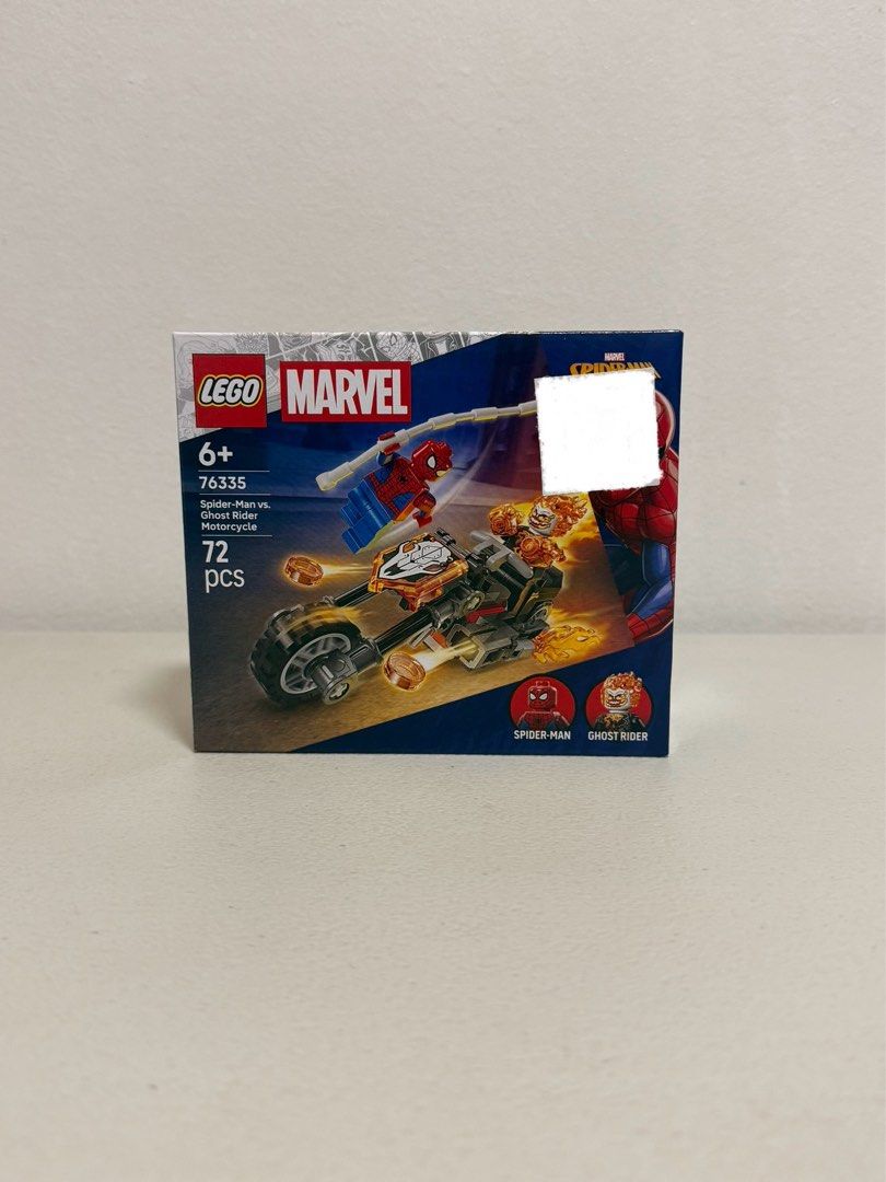 LEGO Marvel Spider-Man vs. Ghost Rider 76335 (Category: Lego & Building Sets) located in Quezon City. Submitted by wertymoshi (Listing ID 1458903534, Image 1). Description: - LEGO Marvel Set 76335: Spider-Man vs. Ghost Rider - Includes 72 pieces - Build Spider-Man's motorcycle and Ghost Rider's vehicle - Perfect for Marvel fans *7 sets available - Great for play or display.