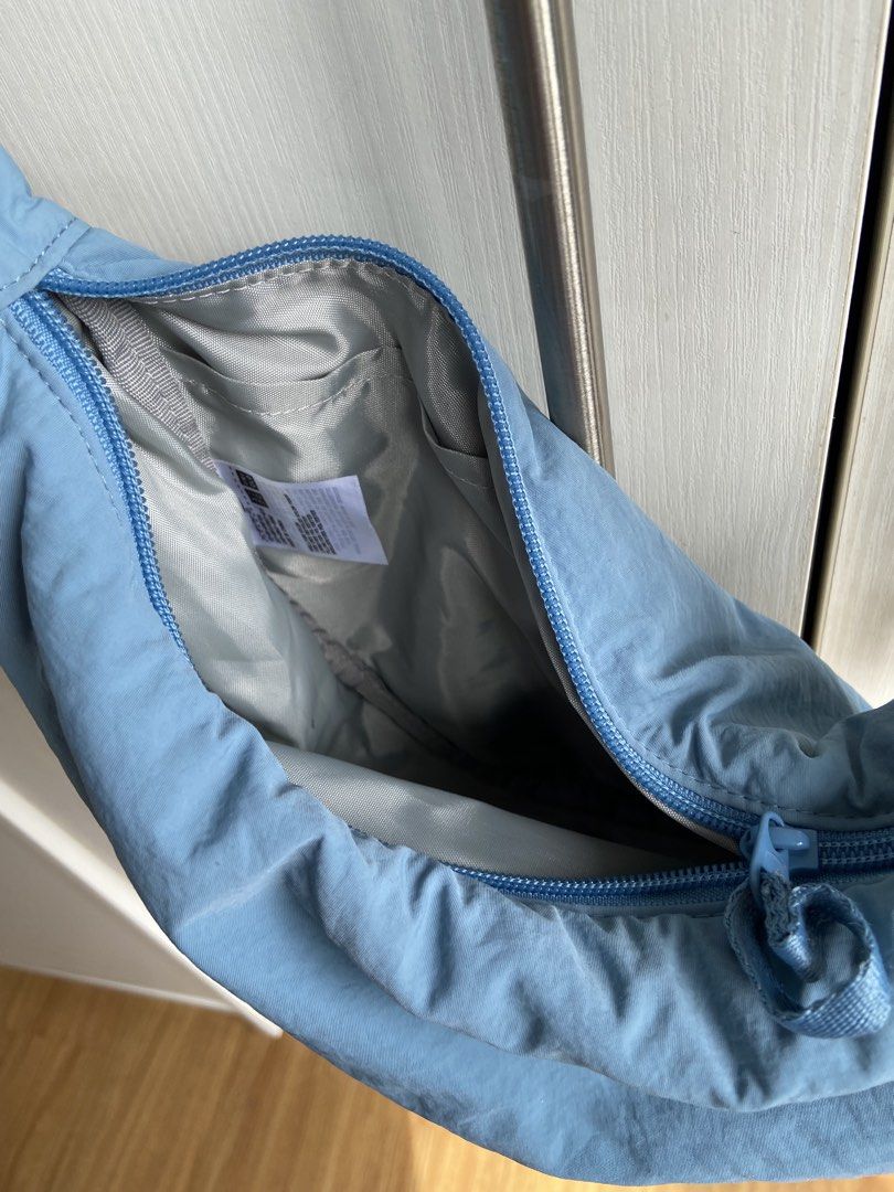 Light Blue Crescent Shoulder Bag (Category: Shoulder Bags) located in Mandaluyong City. Submitted by coolmami (Listing ID 1458976740, Image 2). Description: - Casual light blue shoulder bag - Adjustable strap for comfort - Secure zipper closure for main compartment - Durable synthetic material (nylon-like) - Ideal for everyday use.