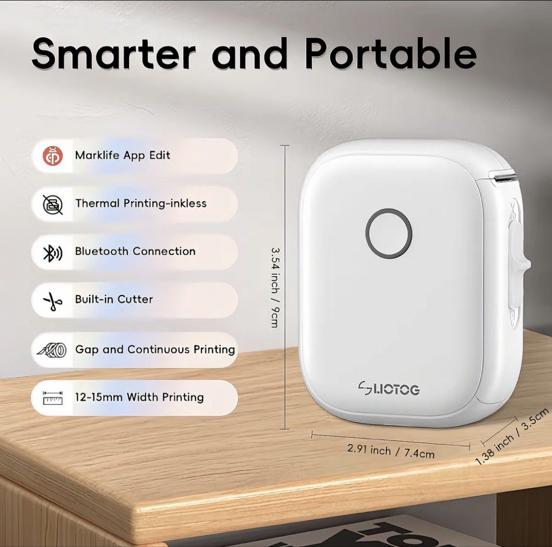 LIOTOG mini label printer (Category: Printers, Scanners & Copiers) located in Paranaque City. Submitted by lalalavae (Listing ID 1459015163, Image 2). Description: With 2 extra label Rfs: not using anymore No issues. GOOD AS NEW! .