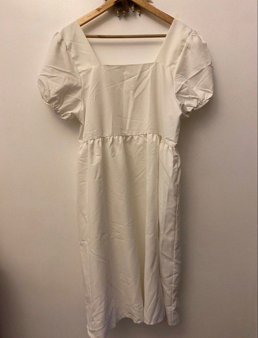 Lovito Plain White Puff Sleeve Dress (Category: Dresses) located in Lipa City. Submitted by izziabanana (Listing ID 1458917565, Image 1). Description: 📌 Original Price: ₱593 (Official Lovito Store) 📌 Wore Once 📌 RFS: Decluttering 📌 MOP: Gcash/BPI 📌 Location: Lipa, Batangas 📌 PM for more details .