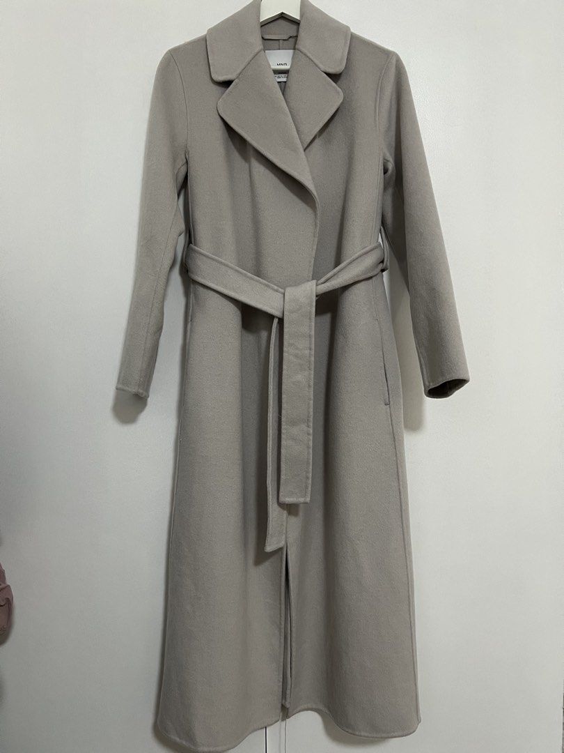 Mango Handmade Wool Coat with Belt - Ice Grey (Category: Coats, Jackets and Outerwear) located in Rodriguez. Submitted by preaimebyjc (Listing ID 1458976483, Image 3). Description: - Brand: Mango - Color: Ice Grey - Size: XS - Style: Long wool coat - Features: Detachable belt for waist cinching - Condition: Brand new, never worn - Perfect for: Layering, cooler weather used only once! bought for Php4,995 :).