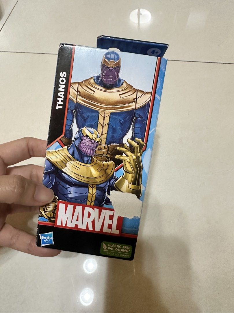 Marvel Thanos Action Figure Hasbro (Category: Figurines & Statues) located in Manila. Submitted by silver.truemountain (Listing ID 1458895925, Image 1). Description: - Thanos action figure - From Marvel - Made by Hasbro - Plastic-free packaging - Ideal for Marvel fans - Collectible item.