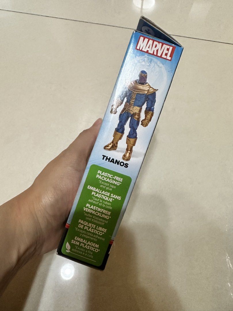 Marvel Thanos Action Figure Hasbro (Category: Figurines & Statues) located in Manila. Submitted by silver.truemountain (Listing ID 1458895925, Image 2). Description: - Thanos action figure - From Marvel - Made by Hasbro - Plastic-free packaging - Ideal for Marvel fans - Collectible item.