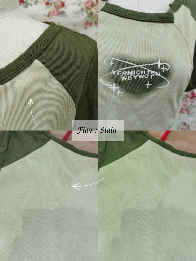 Matcha Green Y2K Top (Category: Others Tops) located in Cabanatuan. Submitted by curated_cozy (Listing ID 1459017380, Image 2). Description: Thrifted! Flaw: Stain Size: M-Semi L Bust: 36" Length: 40cm -Lightly Washed -Payment thru Gcash, Gotyme, MariBank -Shipping via J&T -Buyer shoulders Shipping Fee ‼️No Rush Order‼️ [SKU: Mixed Top].