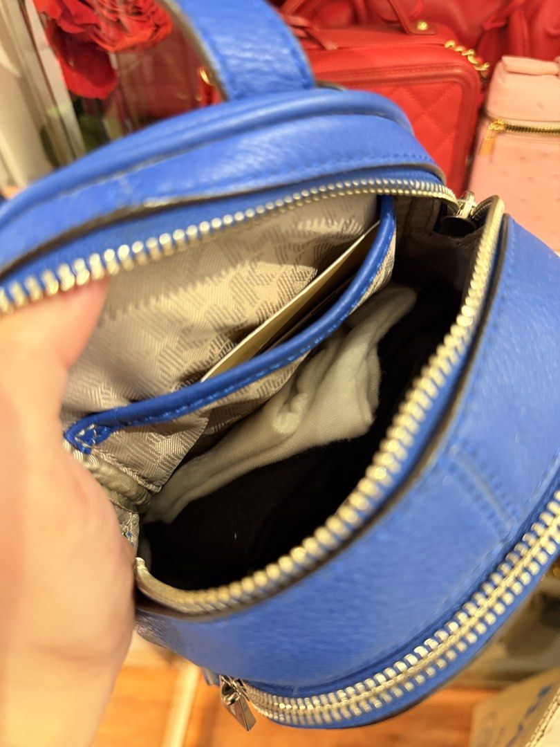 Michael Kors Blue Leather Mini Backpack (Category: Backpacks) located in Quezon City. Submitted by randomthingzzz_mnl (Listing ID 1458914095, Image 2). Description: .