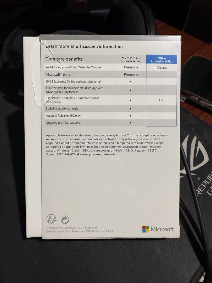 Microsoft Office Professional Plus 2021 - 1 PC (Category: Desktops) located in Quezon City. Submitted by marjealor92779 (Listing ID 1459005120, Image 2). Description: MAGBASA KA MUNA! FOR SALE ONLY! BRAND NEW MICROSOFT OFFICE PROFESSIONAL PLUS 2021 – 1 PC PRODUCT KEY ⚠️ Condition: Unused Product Key. Sealed Box. Ready for activation. 🔧 DETAILS: ✔️ Microsoft Office Professional Plus 2021 ✔️ 1 PC / 1 Windows PC ✔️ Includes classic Office applicati