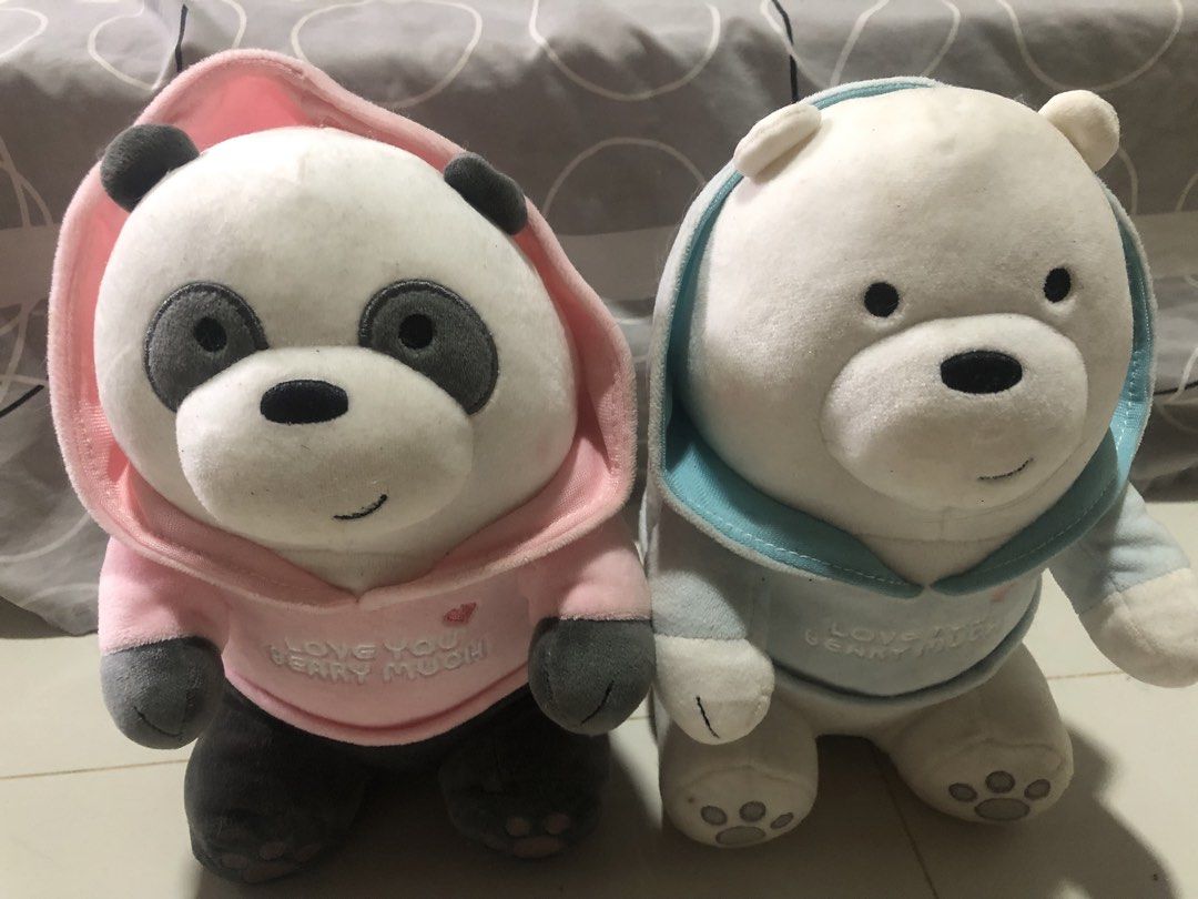 Miniso We Bare Bears Plushies (Category: Plushies & Soft Toys) located in Manila. Submitted by straberryyy (Listing ID 1458907015, Image 2). Description: 500 for Both Only been used as decor.