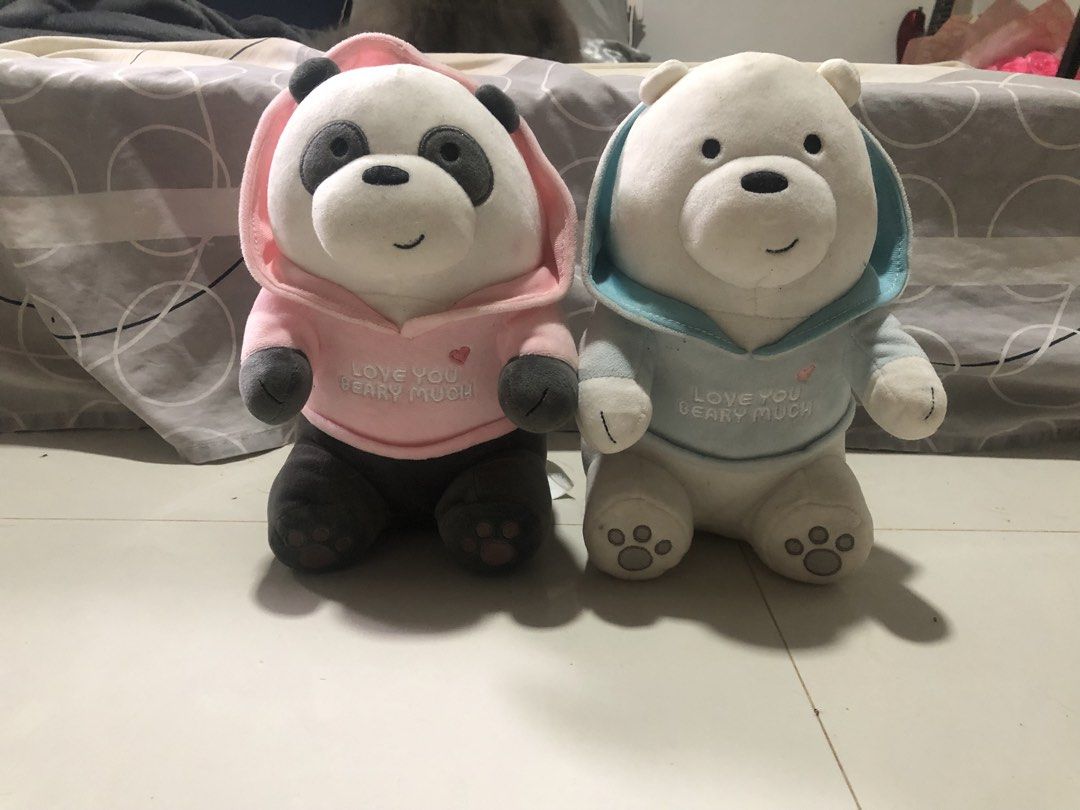 Miniso We Bare Bears Plushies (Category: Plushies & Soft Toys) located in Manila. Submitted by straberryyy (Listing ID 1458907015, Image 1). Description: 500 for Both Only been used as decor.