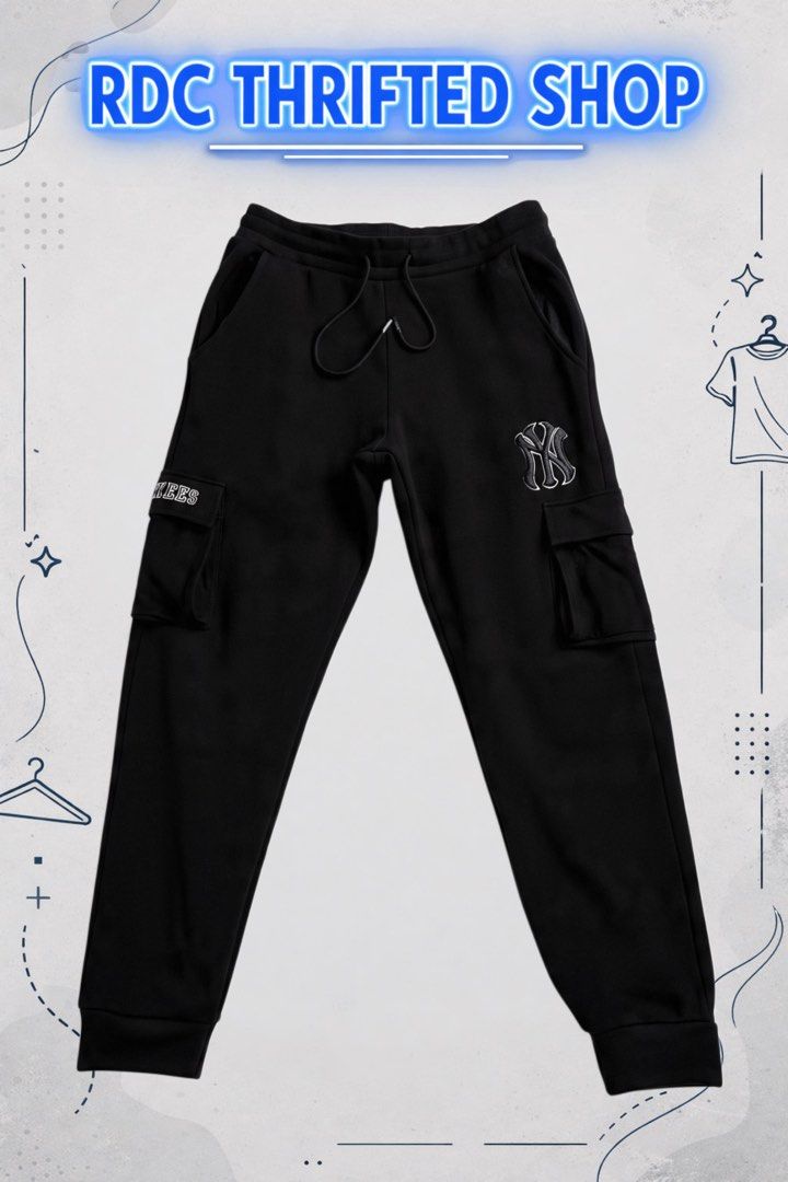 MLB New York Yankees Jogger Pants (Category: Joggers) located in Las Pinas. Submitted by rdcthriftedshop (Listing ID 1458923175, Image 1). Description: 📦 New York Yankees Jogger Pants Size Large on tag Waistline: 28 up to 36 Length: 36 Color rate: 10/10 Condition: As New Condition No Issue.
