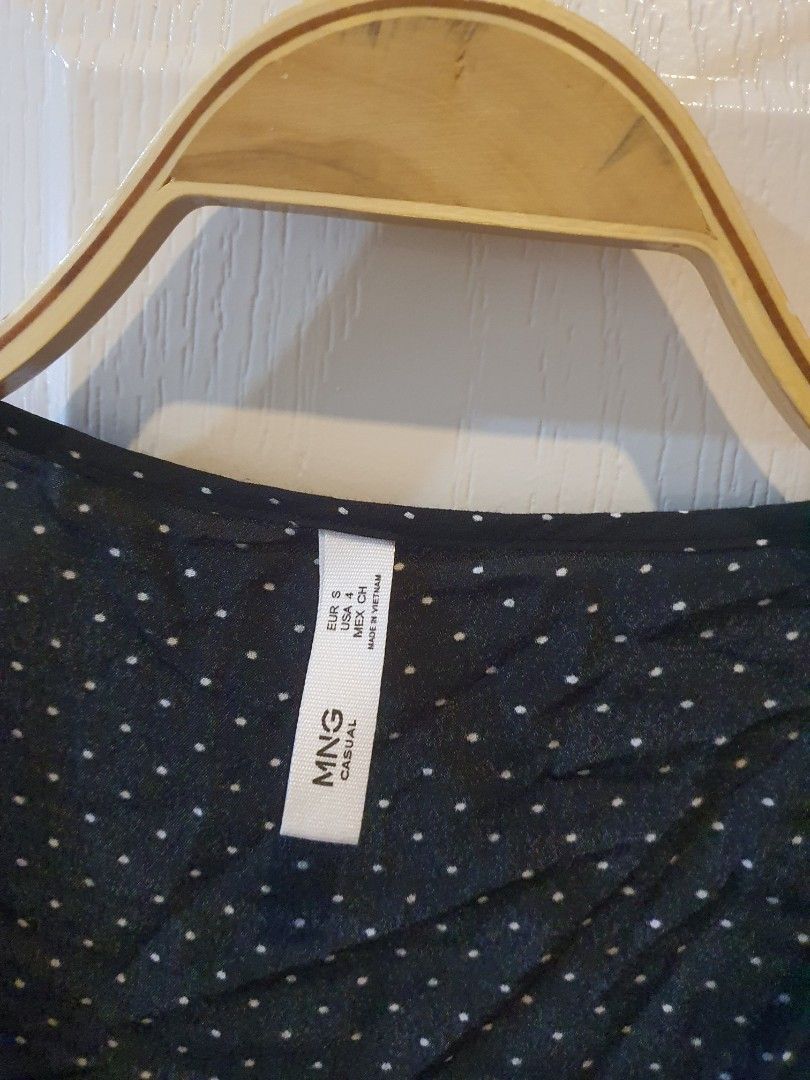 MANGO Polka Dot Blouse (Category: Blouses) located in Quezon City. Submitted by RepeatOnFleek (Listing ID 1458916510, Image 2). Description: -Mango Polka dots Blouse -Fit to Small to Medoum - Ideal for casual outfits.
