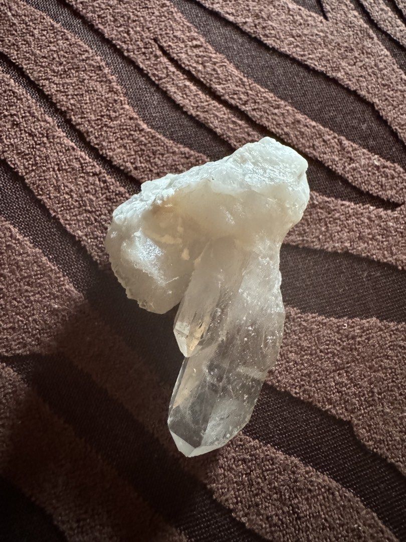 Natural Raw Clear Quartz Crystal Cluster Specimen (Category: Other Home Decor) located in Las Pinas. Submitted by emdjss (Listing ID 1458904417, Image 2). Description: - Beautiful natural clear quartz cluster - Features multiple points and a raw base - Ideal size for shelf or desk display - Great for crystal collectors or decorative purposes - Boasts lovely clarity and unique natural formations Selling this beautiful, 100% natural raw Clear Quart