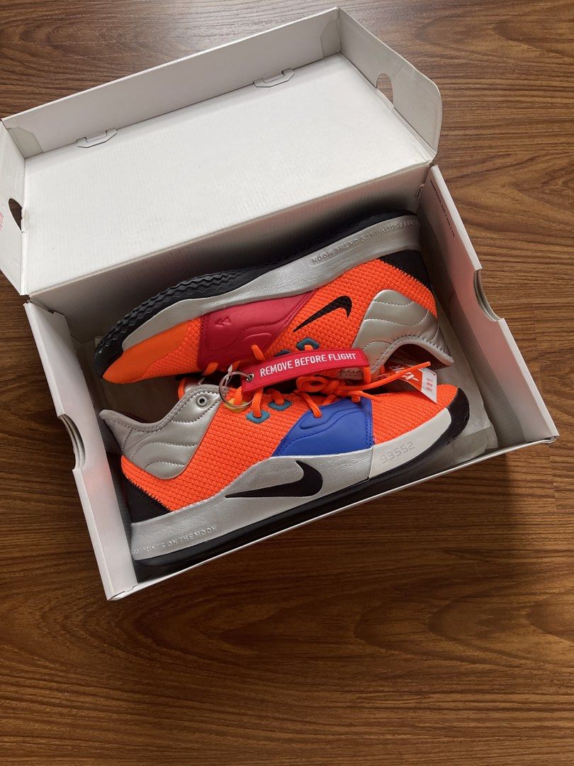 Nike PG3 'NASA' Rare pair! (Category: Sneakers) located in Pasig City. Submitted by crewkicks.ph (Listing ID 1458893888, Image 2). Description: Nike PG3 'NASA' RARE PAIR AND CONDITION Size 9 US M Brand new DS Complete OG Wear at ur own risk, collector's item. ₱ 4,998 ONLY! (Way below market!).