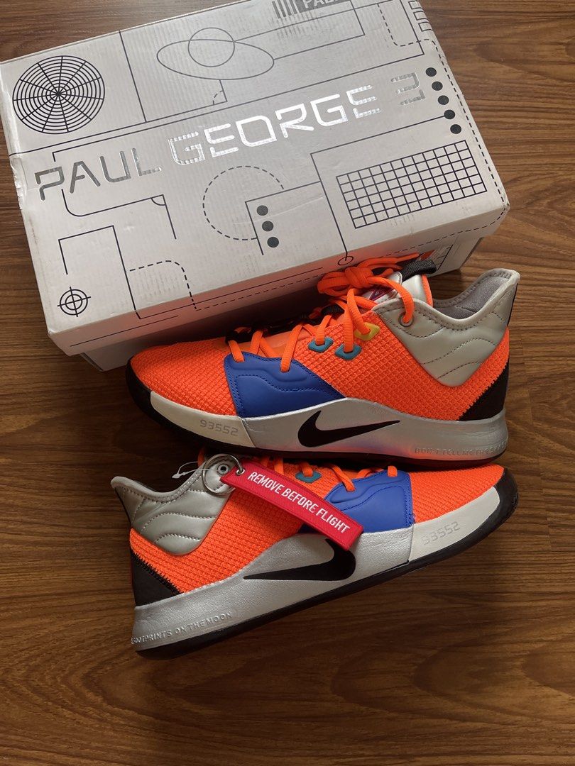 Nike PG3 'NASA' Rare pair! (Category: Sneakers) located in Pasig City. Submitted by crewkicks.ph (Listing ID 1458893888, Image 1). Description: Nike PG3 'NASA' RARE PAIR AND CONDITION Size 9 US M Brand new DS Complete OG Wear at ur own risk, collector's item. ₱ 4,998 ONLY! (Way below market!).