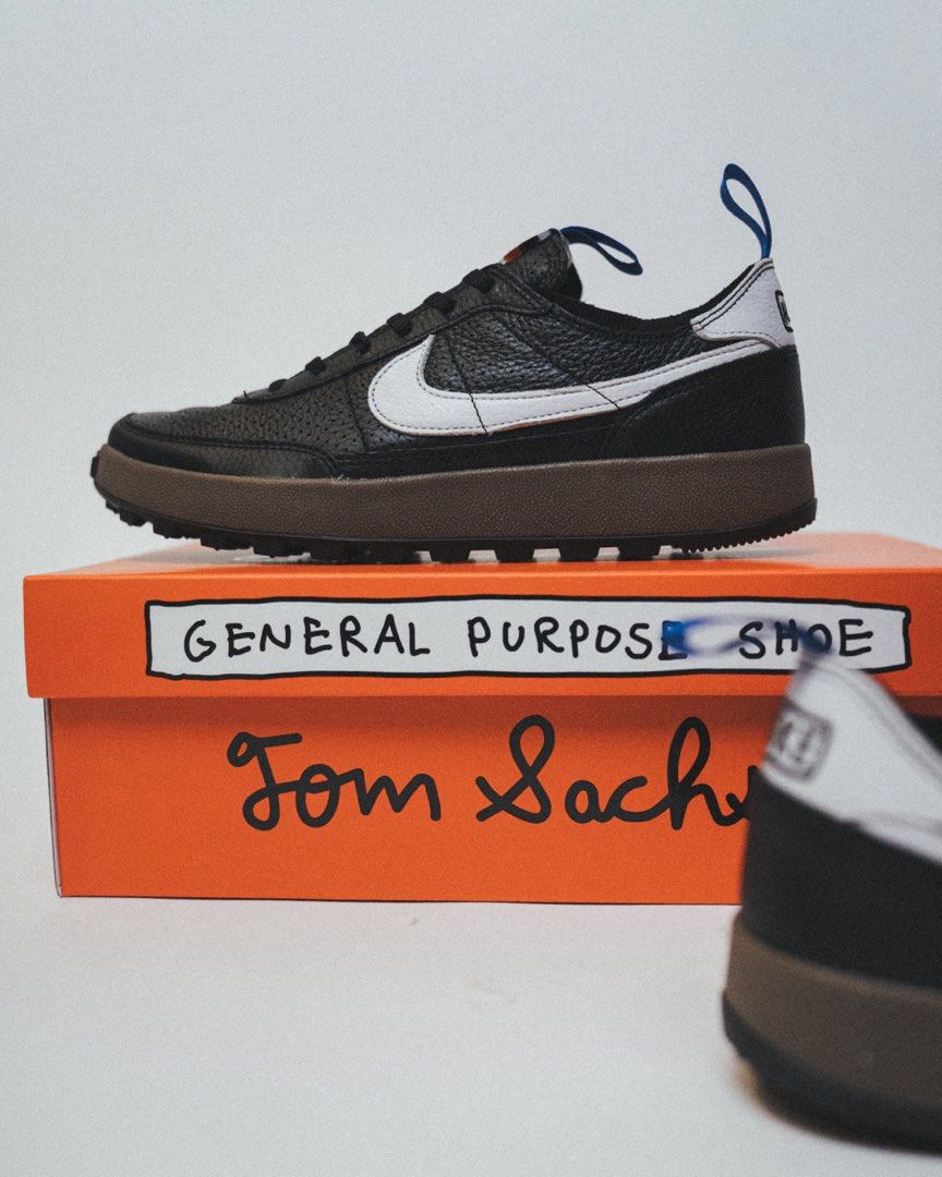 NikeCraft Tom Sachs General Purpose Shoe 'Black / White'. (Category: Sneakers) located in Malolos. Submitted by ginooutletph (Listing ID 1458975453, Image 1). Description: NikeCraft Tom Sachs General Purpose Shoe 'Demerits'. US WOMENS 5 - 15.5 US MENS 3.5 - 14 Php 12,990 Pre-order Full payment required, 2-3 weeks ETA. Facebook, Instagram and Tiktok Gino Outlet PH Payment Method E-Wallet and Bank Transfer Local shipping will be shouldered by the b