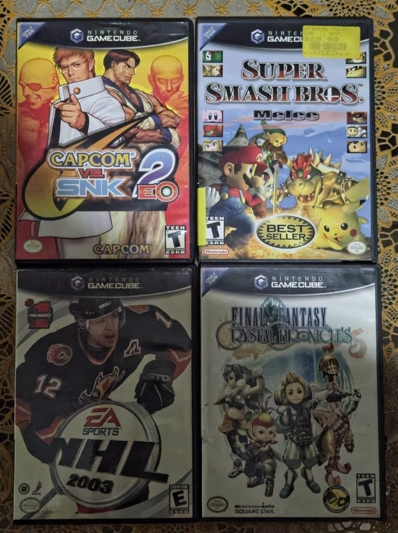 Nintendo GameCube Super Smash Bros. Melee Disc Only (Category: Nintendo) located in Manila. Submitted by jane_015 (Listing ID 1458908209, Image 1). Description: 🎮 GAMECUBE GAMES FOR SALE! 🎮 📀 Original GameCube Games SUPER SMASH BROS. MELEE - P800 CAPCOM VS. SNK 2 EO : P700 FINAL FANTASY CRYSTAL CHRONICLES : P600 EA SPORTS NHL 2003: 400 💰 INDIVIDUAL PRICES : ₱2,500 🔥 TAKE ALL: ₱2,300 ONLY! ✨ Bundle deal — ₱200 OFF! Perfect for GameCube player