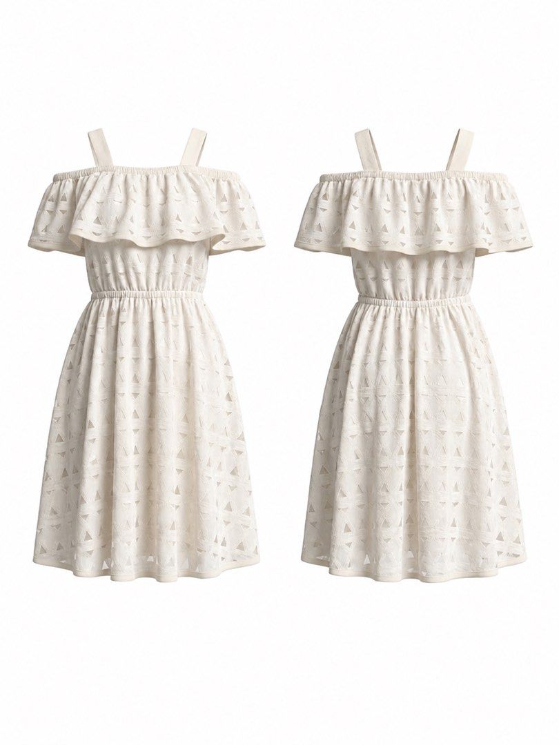 Off-shoulder Mini Dress (Category: Dresses) located in Cabuyao City. Submitted by linn_archives (Listing ID 1458905034, Image 1). Description: size: S w: 22-26 in. l: 25 in. Note: Used only once on beach. Has inner lining and thick fabric..
