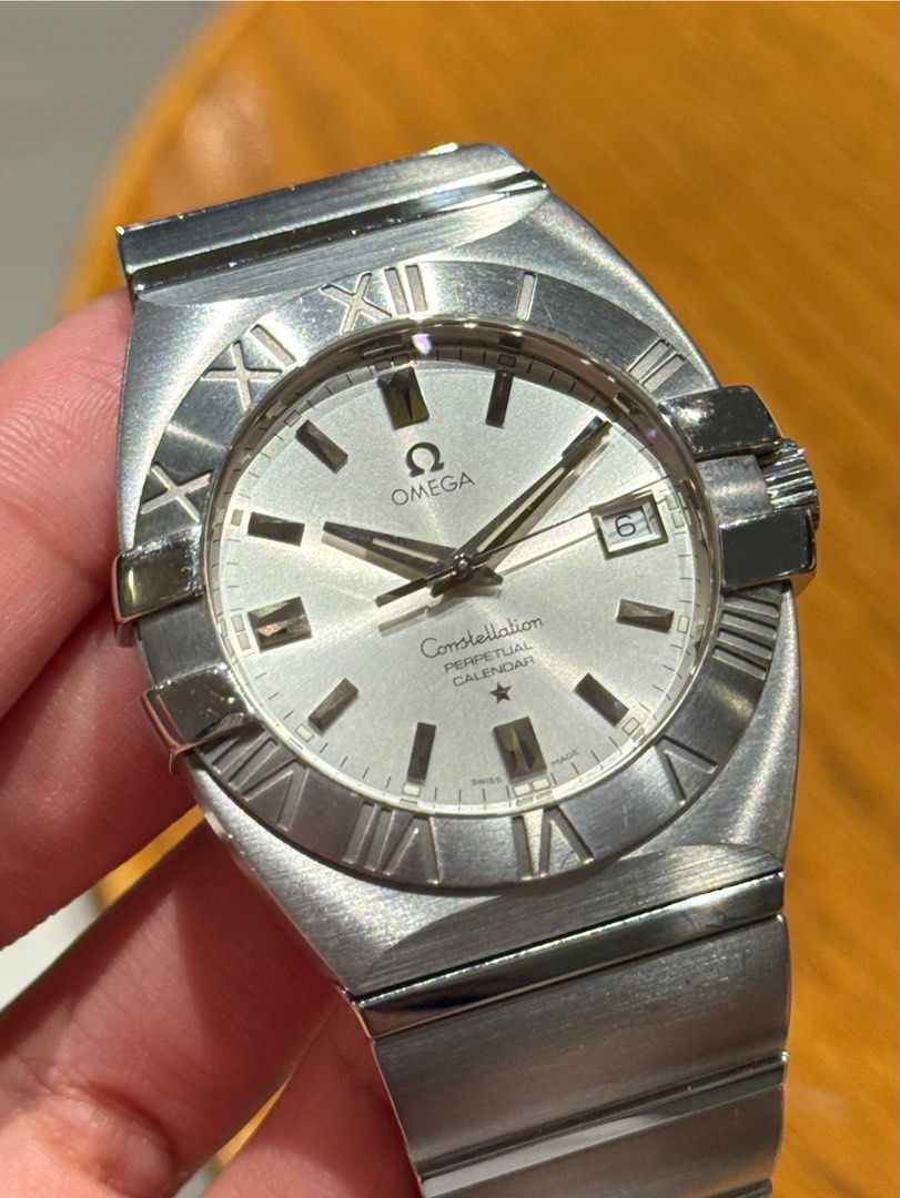 OMEGA Constellation Double Eagle Perpetual Calendar 38mm (Category: Luxury Watches) located in Bulacan. Submitted by baywatchesph (Listing ID 1458900213, Image 2). Description: OMEGA Constellation Double Eagle Perpetual Calendar 38mm Ref. 1513.30.00 Quartz movement 38mm case size 10 bar (100 metres / 330 feet) Domed anti‑reflective, scratch‑resistant sapphire crystal 9/10 - In good condition, no issue, and all working. Watch & presentation box 12