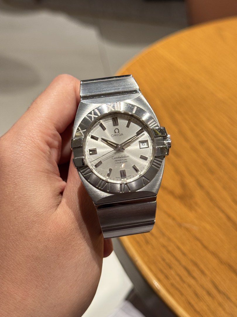 OMEGA Constellation Double Eagle Perpetual Calendar 38mm (Category: Luxury Watches) located in Bulacan. Submitted by baywatchesph (Listing ID 1458900213, Image 1). Description: OMEGA Constellation Double Eagle Perpetual Calendar 38mm Ref. 1513.30.00 Quartz movement 38mm case size 10 bar (100 metres / 330 feet) Domed anti‑reflective, scratch‑resistant sapphire crystal 9/10 - In good condition, no issue, and all working. Watch & presentation box 12