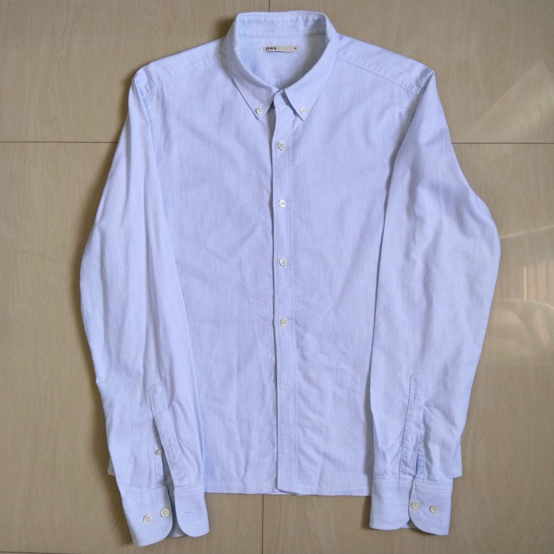 O.N.S. | light blue button-down shirt (Category: Tshirts & Polo Shirts ) located in Batangas. Submitted by second_cycle (Listing ID 1458965651, Image 1). Description: • 100% light blue cotton • made in China • shortened hem to 26in, nicely worn untucked • best worn with the sleeves rolled up RFS: no longer worn, decluttering ✅ no rips, no loose threads, no stains 🫧 washed and pressed before ship out 🔵 payment via GCash.