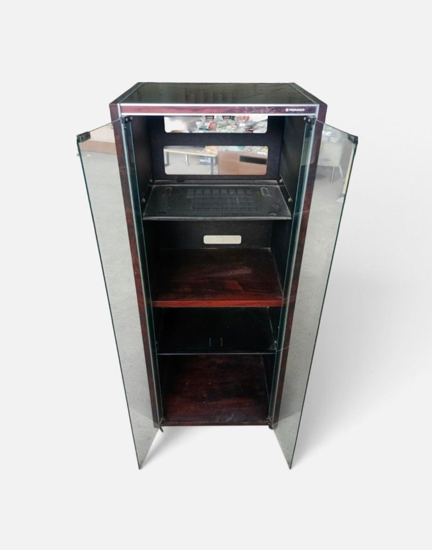Original Pioneer Audio Rack 4layer (Category: Other Audio Equipment) located in Bulacan. Submitted by rhodgz (Listing ID 1459028358, Image 2). Description: Pioneer 4layer Audio Rack with metal/wooden shelves, orig Japan, tested ok model: CB-V6000 length: 52cm width: 44cm height: 124cm with wheels para madali ilipat makinis pa, good na good P7,000 only pick up at Cabiao,Nueva Ecija or deliver via lalamove, drop&go, flash express, j&t or lbc... .