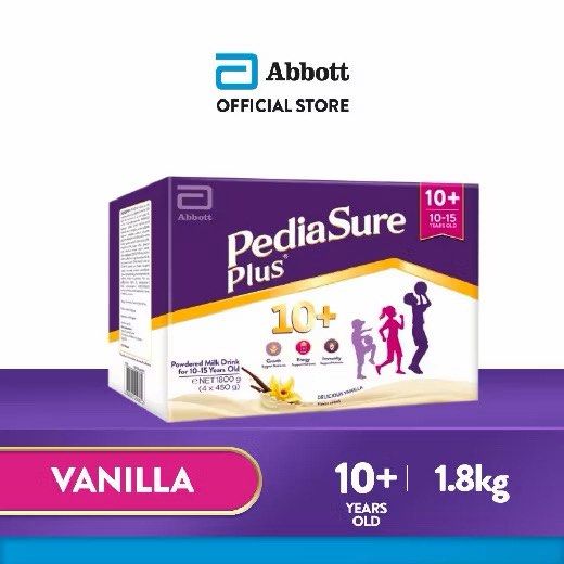 PediaSure Plus 10+ (Vanilla/Choco) - 1800g (Category: Other Baby Bathing & Changing Needs) located in Makati City. Submitted by clarisse_leasing (Listing ID 1458939068, Image 1). Description: Brandnew and Sealed Flavor: Vanilla & Chocolate Exp: 2027 ₱1700 Pesos! Location: Makati City .