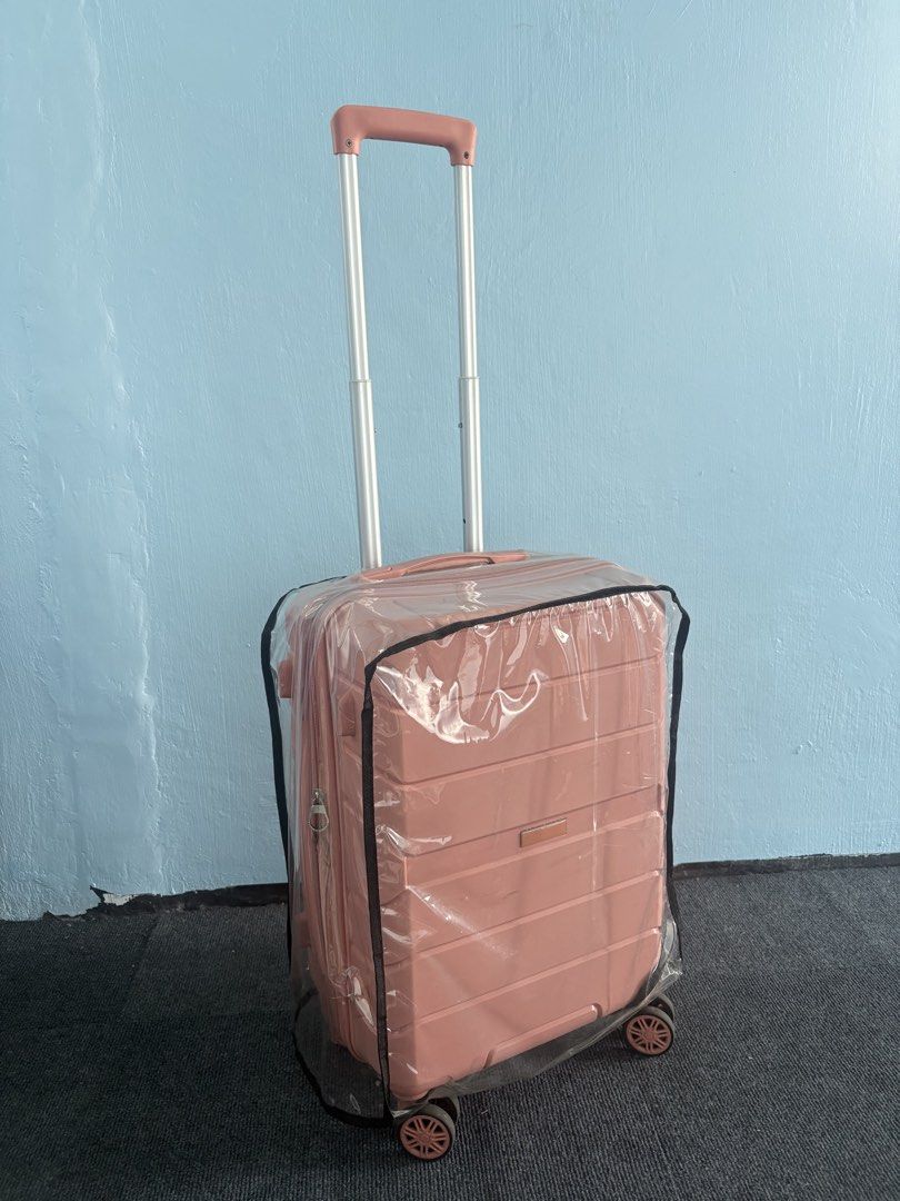 Pink Handcarry Luggage EXPANDABLE with TSA Lock (Category: Luggage) located in Caloocan City. Submitted by shopkytn (Listing ID 1458940488, Image 2). Description: Handcarry luggage EXPANDABLE - FREE COVER - Bought in SM Store (worth ₱3k) - With TSA lock - With scratches (see pic) - Nagamit na 3x international trip - Slightly negotiable if sure buyer Size: 56 cm x 37 cm x 24 cm (Might be slightly inaccurate due to manual sizing) Loc: Malabon.
