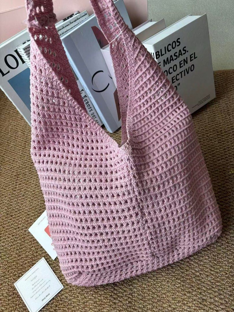 Pink Knitted Bag VIP GIFT | GWP (Category: Beach Bags) located in Bulacan. Submitted by closetbyally (Listing ID 1458924022, Image 3). Description: Size：37*28cm ​ Due to manual measurement and different measurement methods, please allow 1-3cm deviation. PREORDER NO RUSH SHIPPING! If in doubt, don’t buy! Pls read before ordering. Actual pic posted All prices are fixed. No haggling Strictly PAYMENT FIRST & Shipping only We can also do lalamove if r